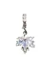 Acessórios DIY de Cristal Alta Retenção de Cor Banhado a Prata Estilo Corte Pingente de Zircônia Anel Pendente Estrela Lua Acessórios para Pulseira