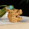 Difusor de Incenso Sandália Verde Zodíaco Dragão Suporte para Incenso Esculpido em Forma de Cabeça de Dragão Pingente de Borla da Sorte Corrente de Celular Chaveiro Ornamento