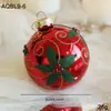 Bola de Cristal Colorida de 8CM con Purpurina, Bola Colgante para Decoración de Árbol de Navidad, Adorno de Bola Hueca, Decoración Festiva