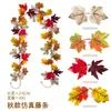 Guirnaldas de Hojas de Arce Artificiales de Otoño, Decoraciones de Enredaderas Artificiales de Otoño para Paisajismo de Espacios, Accesorios de Fotografía, Decoraciones para el Hogar