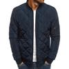 Comercio Exterior Talla Europea Chaqueta para Hombre de Color Sólido Chaqueta Acolchada de Algodón Costura Romboidal Romboidal Engrosada Cuello Vertical Chaqueta Acolchada de Algodón Chaqueta Acolchada de Algodón Cálida de Invierno