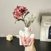 Vaso de Arte para Modelagem de Figuras no Atacado Arranjo de Flores para Sala de Estar Decoração de Gabinete de Vinho para Casa Ornamentos de Nicho Presente de Inauguração