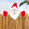 Natal Transfronteiriço Decoração de Natal Rena Alce Papai Noel Decoração de Pátio Grinch Espiando Cerca