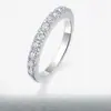 Anillo de lujo popular europeo y americano con incrustaciones, anillo de plata S925 con moissanita, anillo elegante para mujer popular en Temu transfronterizo, producto de alta calidad