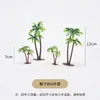 Adereços de Foto de Praia em Miniatura Mini Cenário Construção Estilo Férias de Verão na Praia Janela de Exibição com Fundo de Coqueiro