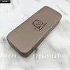 Estojo de Óculos Bege de Nicho, Estojo Grande para Óculos de Miopia Estilo Desenho Animado, Estojo de Armazenamento de Óculos Fofo e Portátil, Frete Grátis