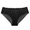 Ropa interior nueva de seda de hielo sin costuras para mujer, con refuerzo de algodón antibacteriano, cintura baja, una pieza, malla transpirable, borde ondulado, ropa interior para mujer