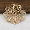 Latón Vintage Redondo Encaje Flor Pieza Pasador Accesorio para el Cabello Novia Estilo Antiguo Joyería Accesorios Estilo Chino Estilo Étnico