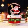 Bola de cristal de Natal produto novo transfronteiriço caixa de música, caixa de música criativa com neve brilhante Papai Noel, presente de feriado