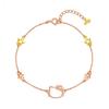 Pulsera de Gato Kt Pulsera de Cabeza de Gato Kt Chapada en Oro Pulsera Femenina Coreana Japonesa de Dibujos Animados Joyería de Plata para Niños Antialérgica