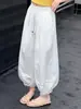 Pantalones de Verano para Niñas 2026 Nuevos Elegantes Casuales Ligeros Pantalones Globo Pantalones Linterna de Verano de Nueve Puntos Modernos