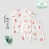 Traje de Algodón Puro de Manga Corta para Niños, Pijama de Verano, Ropa para Clima Templado, Conjunto de Ropa para Casa para Niños y Niñas, Niños Pequeños y Medianos