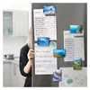 Suiza Escandinava Paisajes de Viaje Imán para Nevera Tren de Esquí Aurora Souvenir Imán para Nevera Rectangular Vidrio Navidad
