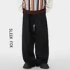 Calça Social Reta Simples de Nicho Preta Masculina Malandra Bonita Alta Emagrecedora Calças Longas Outono Inverno Confortável Calças Casuais