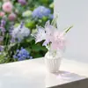 Flores de Vidro em Miniatura, Flores Artificiais Feitas à Mão de Vidro Zibo, Decorações de Buquê para o Dia das Mães, Enfeites para Mesa de Escritório
