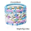 Pulsera para el Día de San Valentín Transfronteriza AliExpress Venta al por mayor Corazón de Amor Flor de Arcilla Blanda Pulsera de Cuentas con Letras Set de Joyería de Comercio Exterior