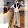 Suéter básico casual blanco para mujer, nuevo estilo otoño e invierno 2025, top de punto con capucha, jersey versátil