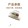 Chapéu de Pescador Estilo Étnico Algodão Bordado Série Estilo Nacional Chapéu Balde à Prova de Vento Chapéu de Pesca Lavado Chapéu de Sol Estilo Cowboy Ocidental