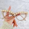 Gafas de sol de ojo de gato de moda con pedrería, cadena personalizada hecha a mano transfronteriza, decoración de flor de cadena, gafas de sol para fiesta