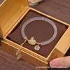 Pulsera de Imitación de Jade Estilo Chino con Acabado de Alta Gama, Versátil y Elegante, con Diseño de Conejo de la Suerte, Pulsera Ajustable con Cierre de Ensamble