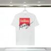 Camiseta de comercio exterior fuente nicho verano nuevo estampado logo Casablanca camiseta de manga corta mujer 100% algodón puro