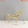 Lujo Accesible Europeo Dorado Calado León Caballo Elefante Animal Escultura Adornos Sala de Estar Entrada Decoración Suave Accesorios para el Hogar
