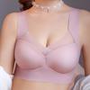 Roupa Íntima Sem Costura de Malha para Mulheres, Tamanho Plus, Sexy Sem Costas, Minimiza Busto Grande, Estilo Regata Esportiva para Yoga, Sutiã sem Fio