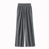 Calidez Suave al TactoPantalones Largos de Lana Pantalones Rectos 100% Lana para Mujer Estilo Nuevo de Primavera Agradables a la Piel Cintura Alta Pantalones de Pierna Ancha Caídos
