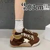 Zapatos clásicos vintage de cuero suave Forrest Gump para mujer, zapatos casuales de un solo color, nuevos para Otoño/Invierno 2026, zapatillas deportivas versátiles con bloques de color y estampado de estrellas