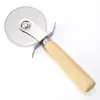 Amazon Cortador de Pizza de Acero Inoxidable Mango de Madera Cuchillo para Pizza Cortador de Pizza de Rueda Única Cortador Rodillo para Pizza Divisor Herramienta de Horneado
