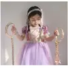 Accesorios de Maquillaje Escénico para Niños Corona de Princesa Aisha de Frozen Pelucas Trenzas de Copo de Nieve Diadema para Niña Pequeña