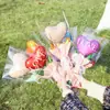 Globos de Ramo para el Día de San Valentín Chino, Globos Florales de Forma de Corazón para Sostener, Regalos para el Día de la Madre, Globos para Fiesta del Día de la Mujer