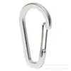 Nuevo No. 5 hebillas de alambre de acero plano, hebilla de aleación de aluminio para equipo de camping, mosquetón de liberación rápida, gancho para bolsa al por mayor