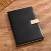 Caderno A5 com Fecho de Botão, Diário de Atas de Reunião, Planejador Diário Atacado, Capa de Couro que Muda de Cor, Estilo Executivo