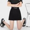 Falda Lápiz Gris Retro Americana de Cintura Alta para Mujer, Falda Corta de Verano Ajustada Línea A, Ceñida