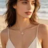Collar de estrella de circón y borla de lágrima, cadena de clavícula de lujo ligero de alta gama, joyería de moda única de nicho al por mayor