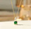 Collar Colgante de Zirconia Púrpura con Forma de Gota Chapado en Cobre Dorado, Diseño de Nicho de Lujo Ligero Estilo Francés, Cadena de Acero de Titanio, Cadena de Clavícula para Mujer
