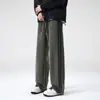 Pantalones Casuales de Tres Rayas para Hombres y Mujeres, Moda de Primavera Estilo Americano Pierna Recta Forrados de Polar Largos, Versátiles