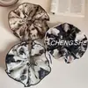 Nuevo Coletero de Alto Gama Estampado y Teñido para Mujer, Accesorio para el Cabello Grande Versátil, Banda para el Cabello Estilo Chino
