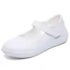 Suela suave comodidad médica pies no cansados zapatos de vestir de suela plana zapatos de enfermera para mujer otoño e invierno transpirables antideslizantes pendiente peluquero venta al por mayor
