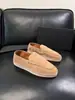 Mocassins de Camurça e Couro Bovino Estilo Leve de Luxo Transfronteiriço com Bordas de Palha Trançada Kt, Sapatos de Calçar do Fabricante Original, Disponíveis para Dropshipping