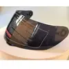 Casco de Motocicleta Negro con Lente Grande Color Té Negro con Recubrimiento Plateado, Accesorios Coloridos para Motocicleta para Montar, Unisex, Visión Nocturna, Transmite Luz