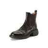 Botas Chelsea Retro Nuevas de Tacón Grueso para Otoño/Invierno 2026 para Mujer Punta Redonda Suela Gruesa Botines Estilo Británico Dr. Botas de cañón de escopeta Martens