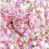 Venta al por mayor transmisión en vivo superventas hada de flores mixtas rosa y blanco joyería mixta para uñas con hojas lazo perla estilo ins