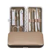 Conjunto de cortadores de unha de aço inoxidável para uso doméstico, tesoura de unha grande angular, cortador de unha do pé, limpador de ouvido, ferramentas de manicure
