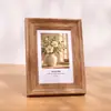 Moldura de Foto Rústica Americana em Madeira Maciça para Mesa / Moldura de Foto Criativa de Madeira de 6/7 Polegadas Moldura Decorativa para Fotos de Casamento de Estúdio