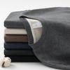 300g lã pesada seda manga longa camiseta masculina outono e inverno quente dupla face veludo camisa de fundo gola redonda roupas de outono