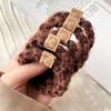 Ligas para el cabello gruesas estilo coreano Otoño e Invierno estilo Chanel con etiquetas de oso, Accesorios para el cabello, Ligas tejidas, Alta elasticidad