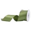 Cinta Verde de 38 mm de un solo lado liso para hornear regalo cultivo material de embalaje DIY decoración floral para regalo cinta de satén