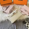 Bolsa Kelly Estilo Crocodilo Retrô Europeia e Americana, Bolsa Feminina de Ombro Único Transversal de Alta Qualidade, Bolsa de Mão da Moda Leve de Luxo para Mulheres Venda por Atacado